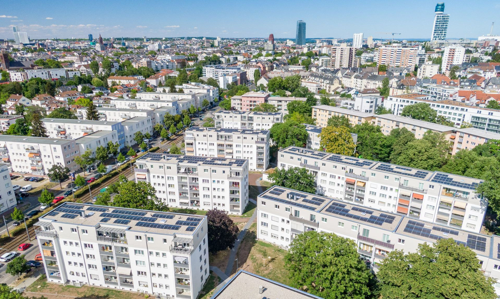 Fritz-Kissel-Siedlung in Frankfurt Luftbild der Fritz-Kissel-Siedlung in Frankfurt