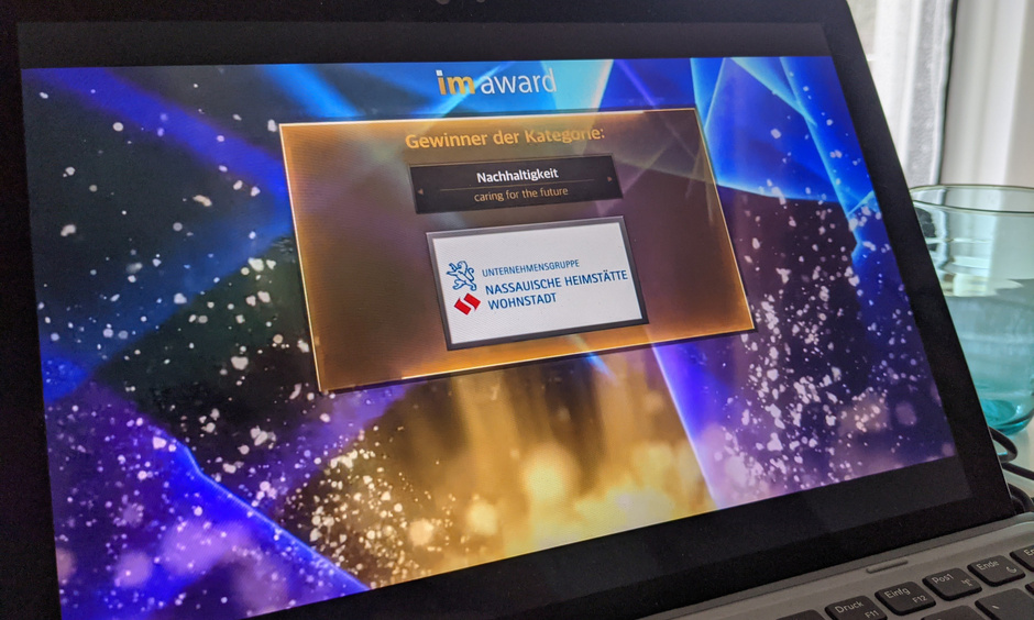 NHW gewinnt im-Award 2021 Screenshot von dem Siegerergebnis des im-Awards.